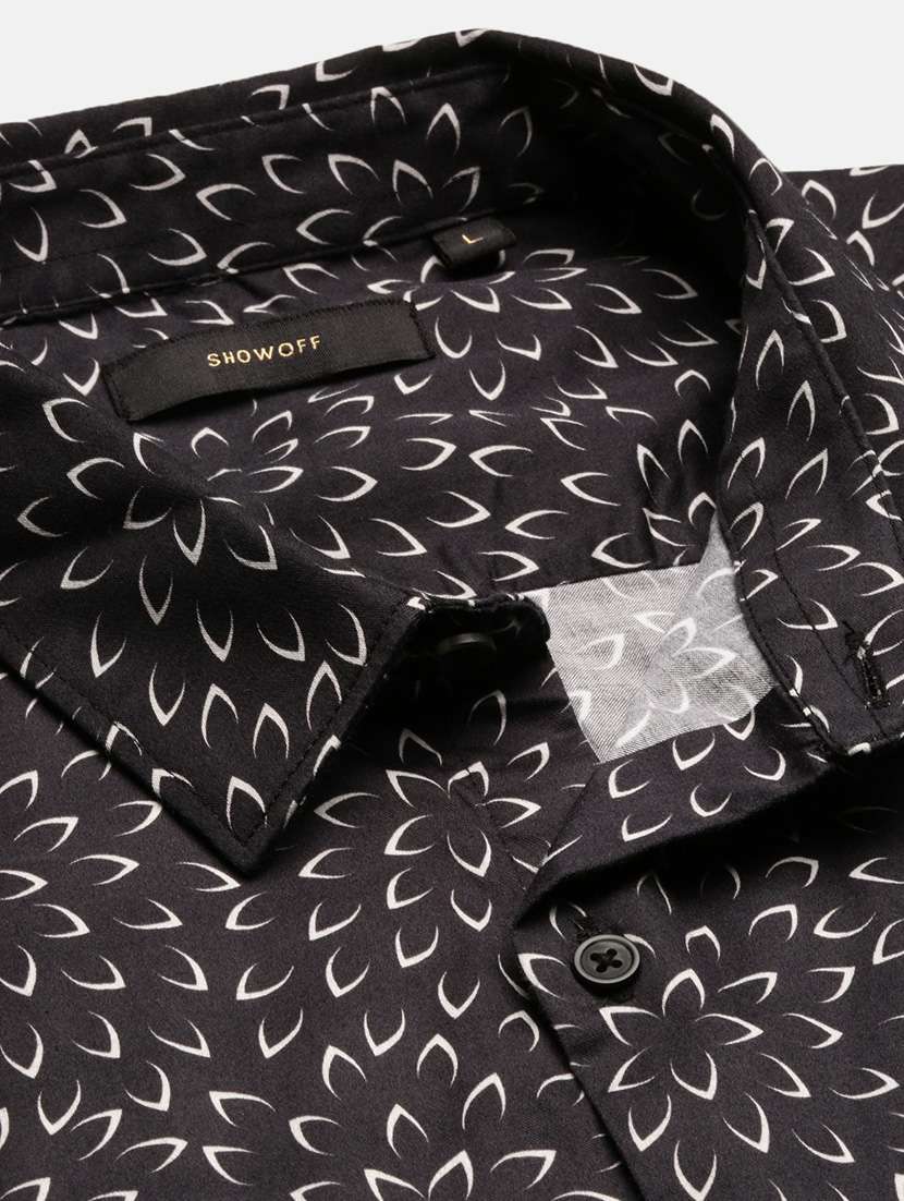 black printed cotton casual shirt - 21378841 -  Standard Image - 4