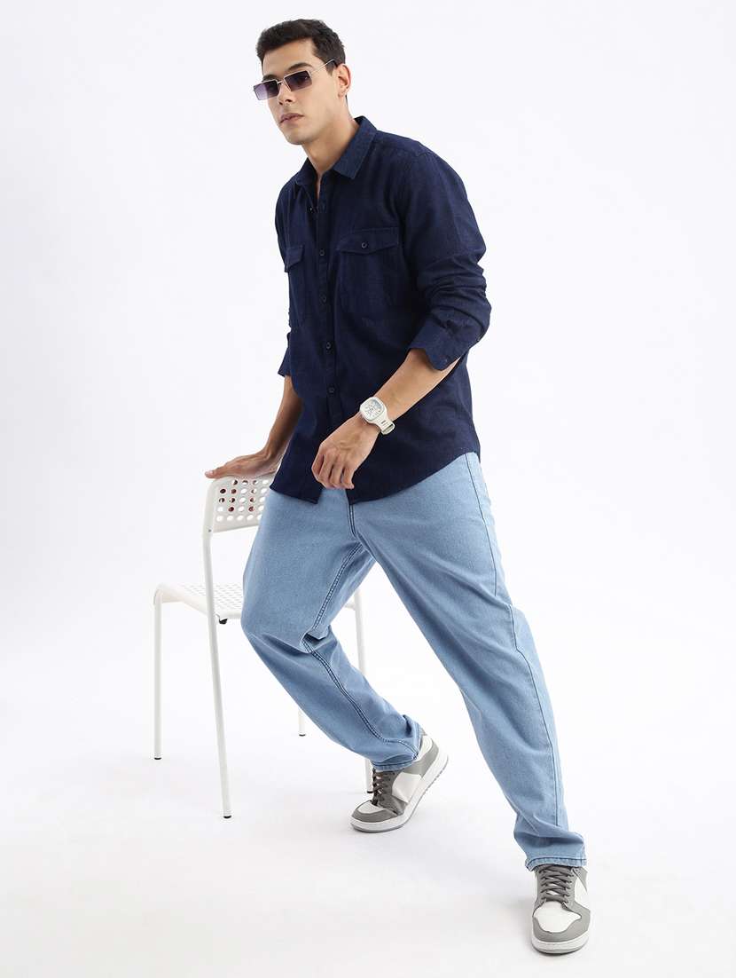 men solid cotton casual shirt - 21378847 -  Standard Image - 4