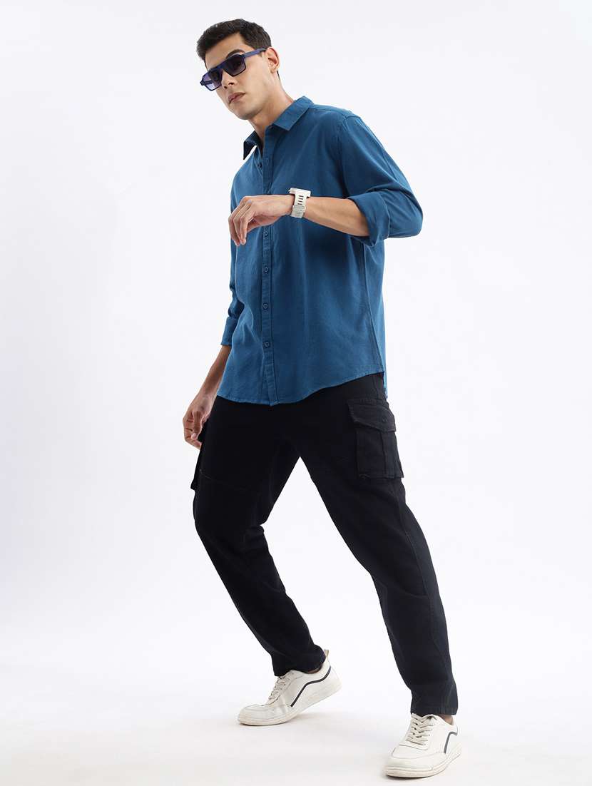 men solid cotton casual shirt - 21378868 -  Standard Image - 4