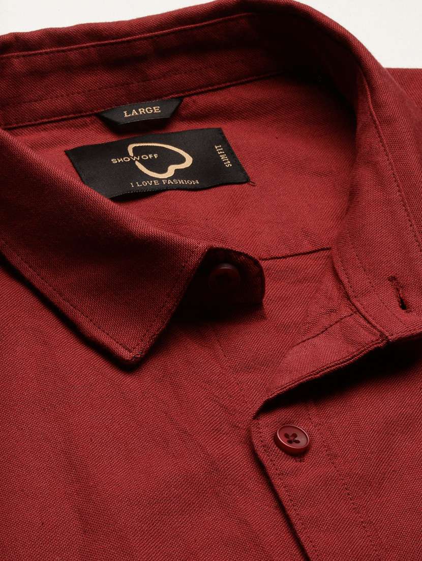 men long sleeved solid casual shirt - 21378870 - Standard Image - 6