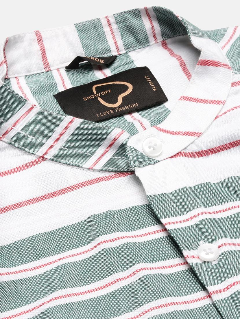 men long sleeved striped casual shirt - 21378873 - Standard Image - 6