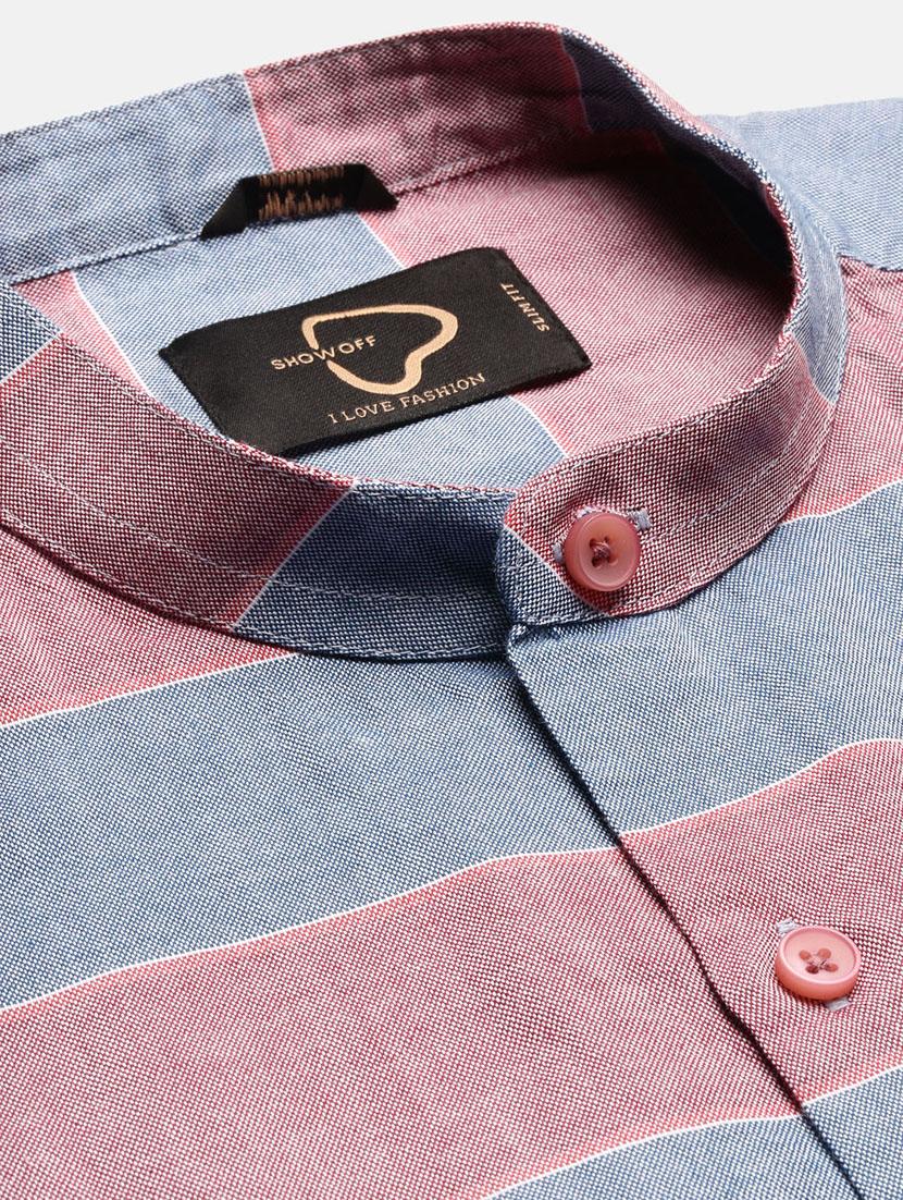 men long sleeved striped casual shirt - 21378874 - Standard Image - 6