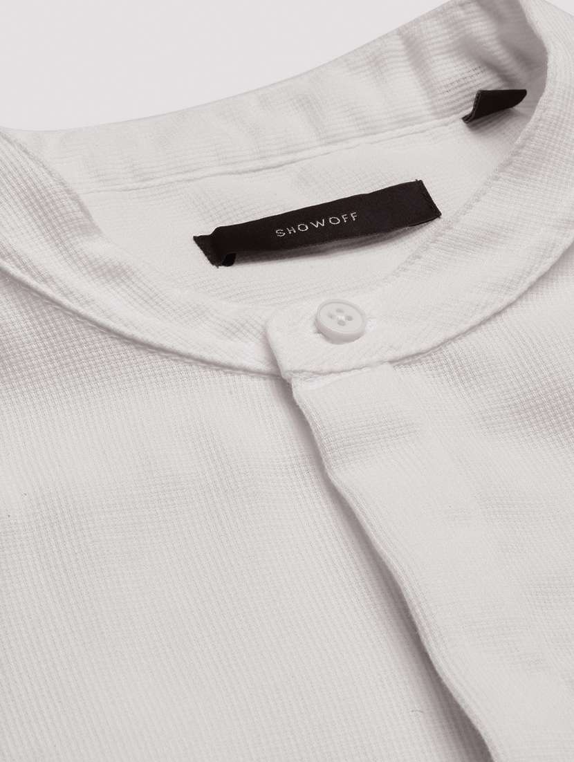 white solid cotton casual shirt - 21378883 - Standard Image - 6