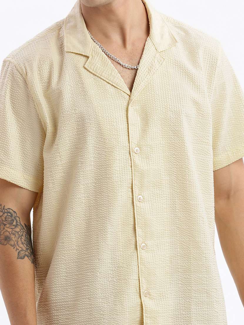 men short sleeved solid casual shirt - 21378894 -  Standard Image - 6