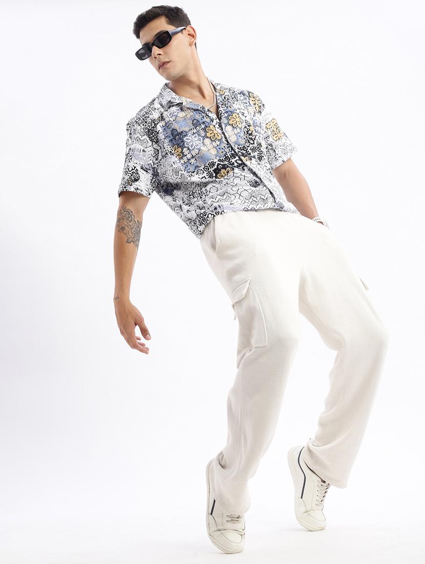 men short sleeved printed casual shirt - 21378900 - Standard Image - 4