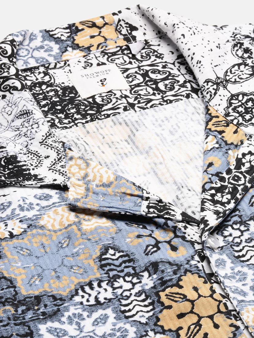 men short sleeved printed casual shirt - 21378900 - Standard Image - 6