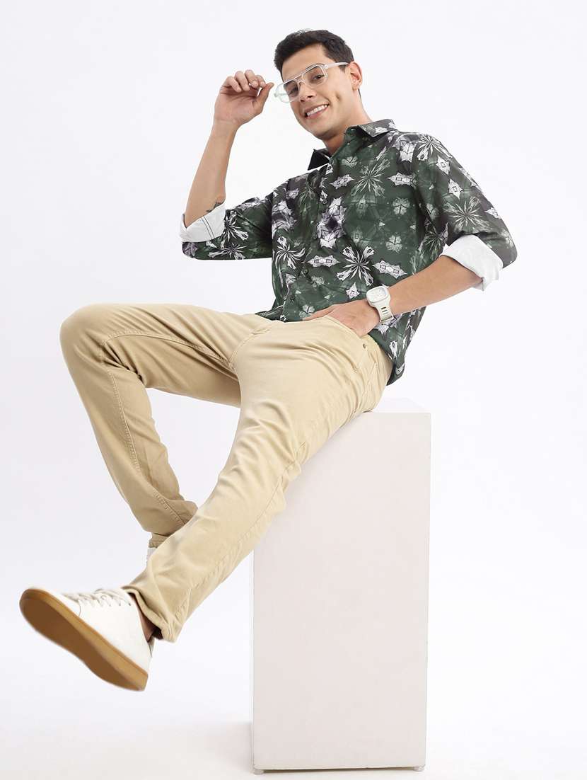 men long sleeved printed casual shirt - 21378911 - Standard Image - 4
