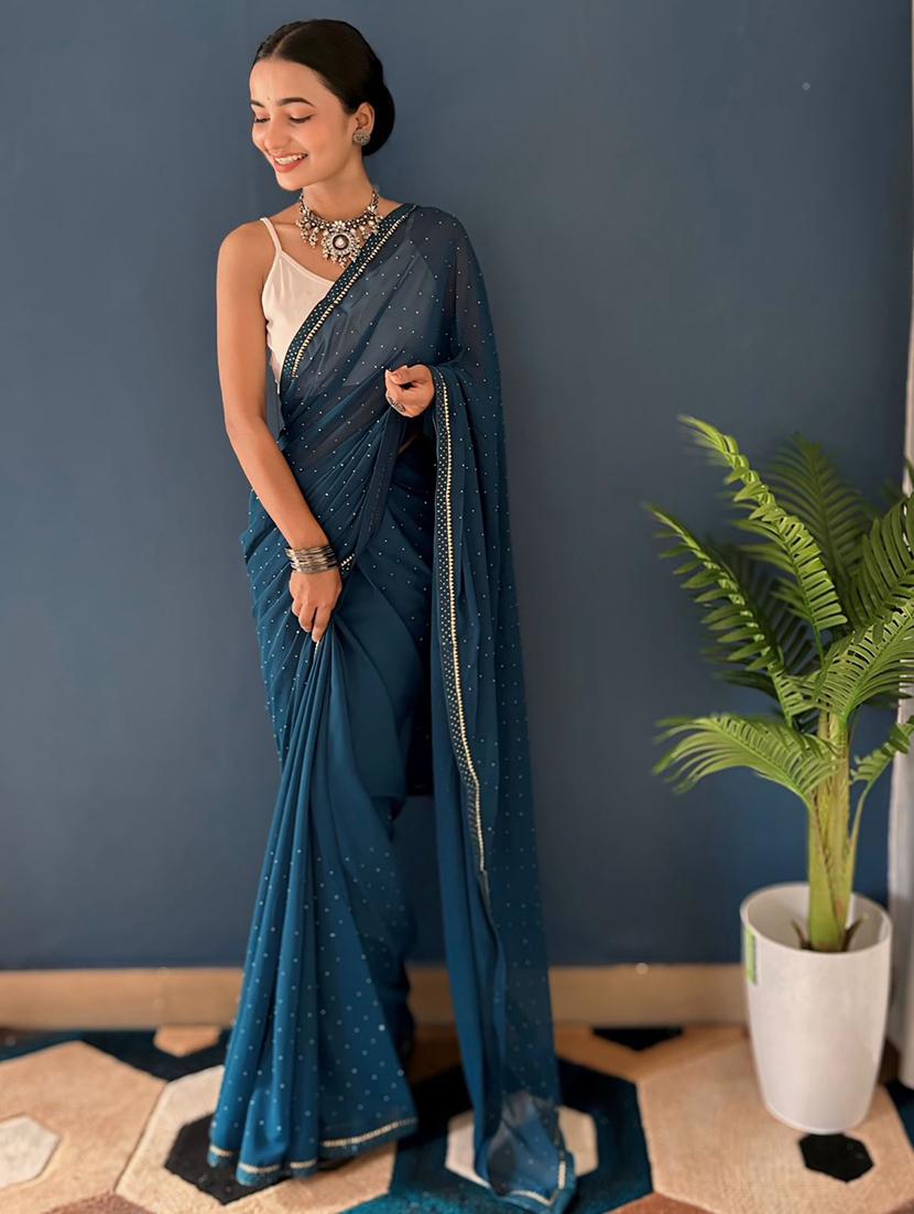 women embellished saree - 21379055 -  Standard Image - 1