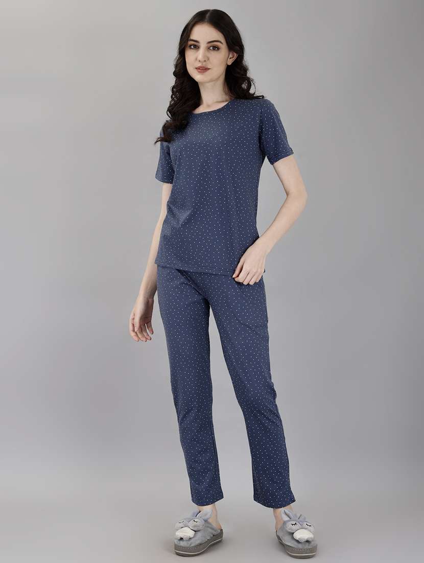 women printed pyjama nightwear set