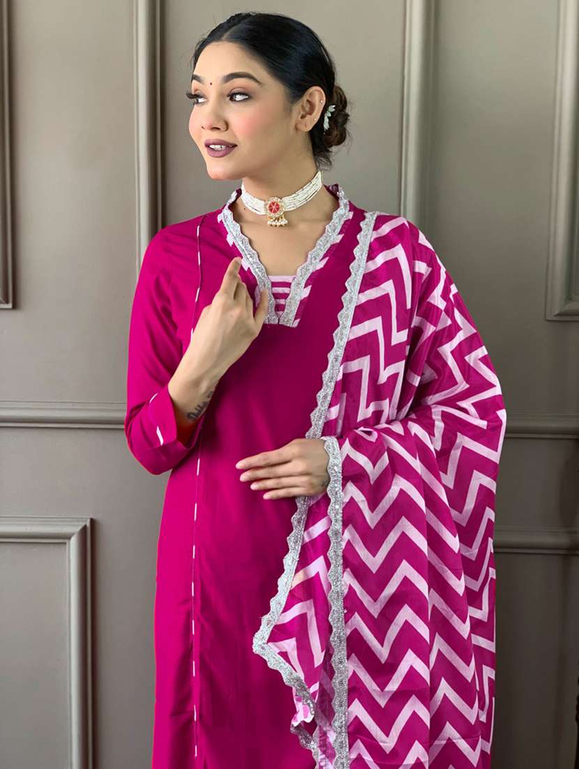 women kurta bottom set with dupatta - 21381116 - Standard Image - 4