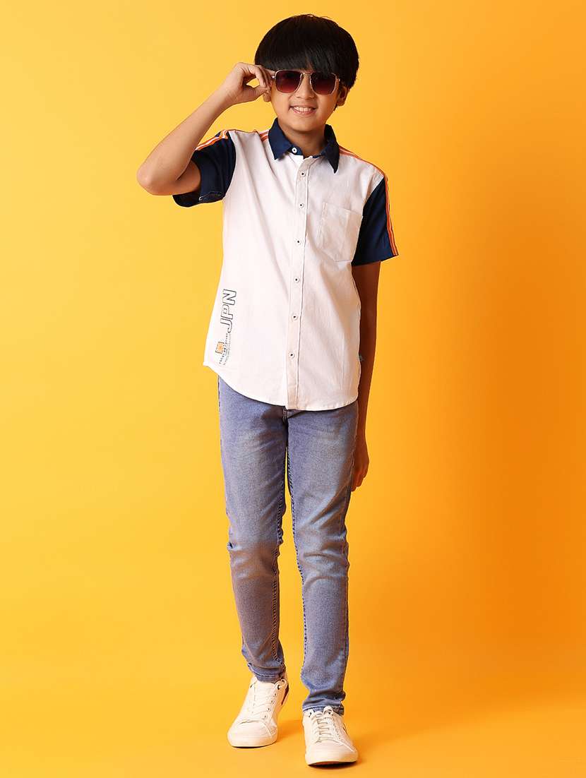boys collared color block shirt - 21381890 -  Standard Image - 4