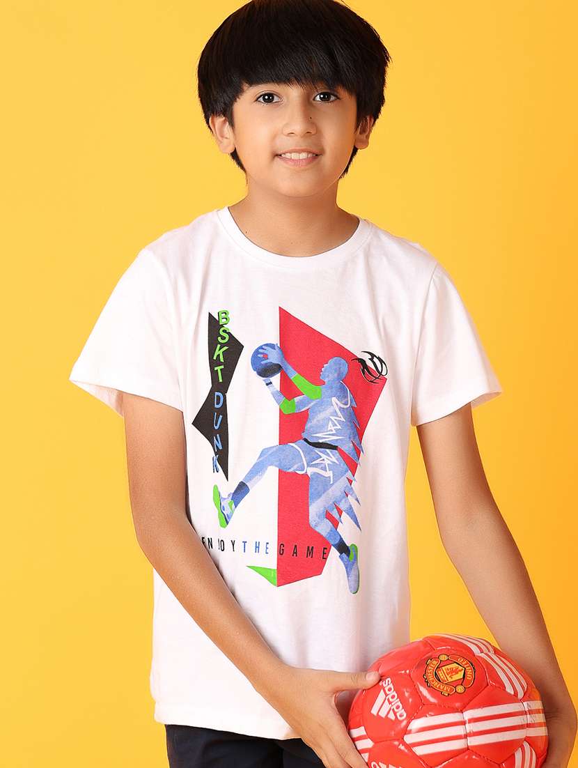 boys round neck graphic t-shirt - 21381925 -  Standard Image - 1