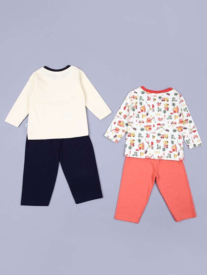boy pack of 2 printed full length sets - 21382039 -  Standard Image - 1