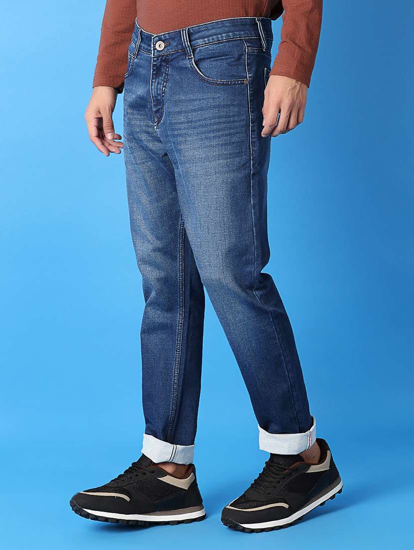men mid rise plain jeans - 21382045 -  Standard Image - 1