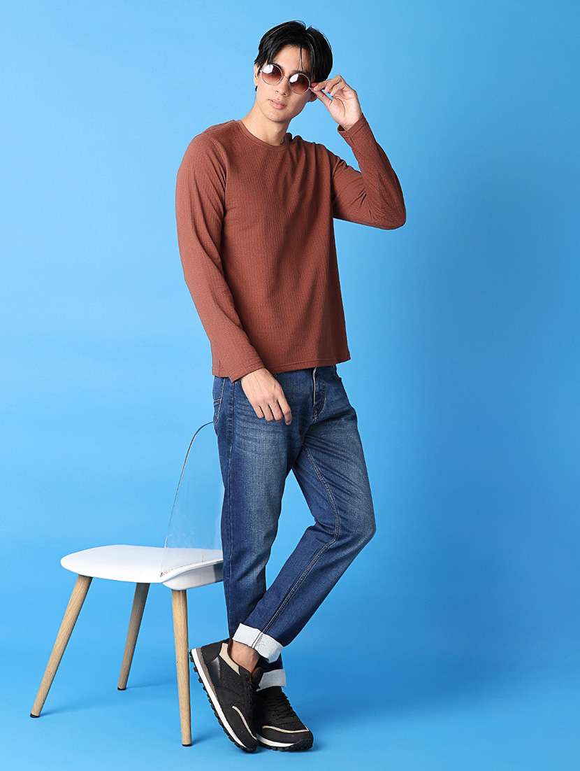 men mid rise plain jeans - 21382045 -  Standard Image - 4