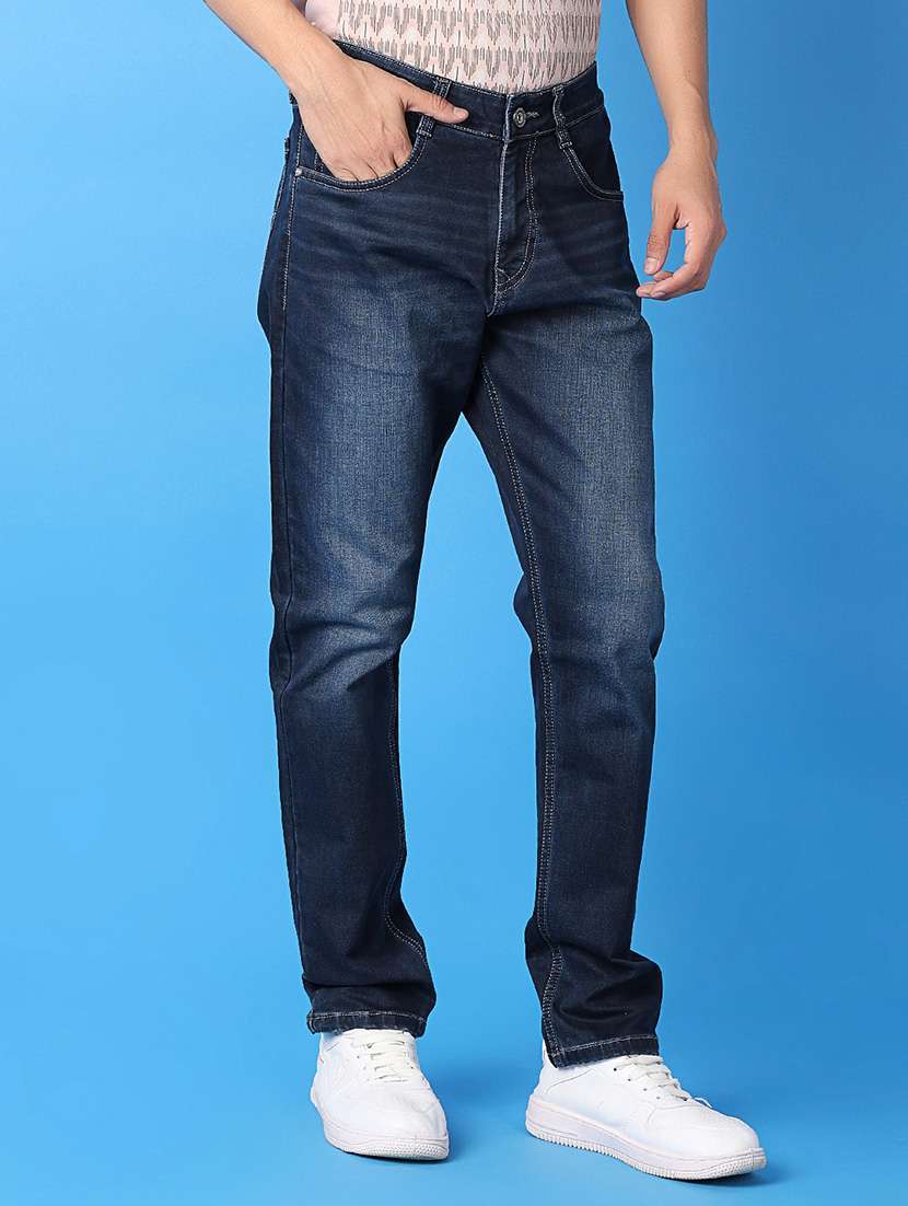 men mid rise plain jeans - 21382046 -  Standard Image - 1