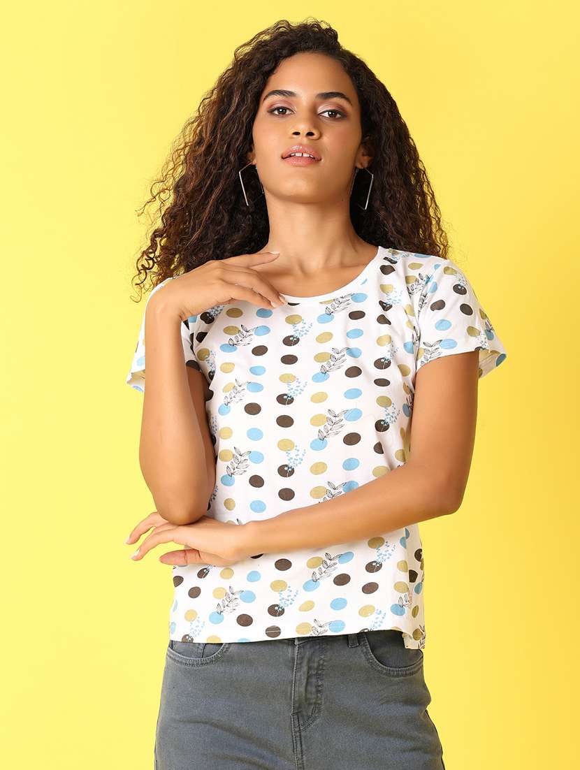 women white printed regular t-shirt