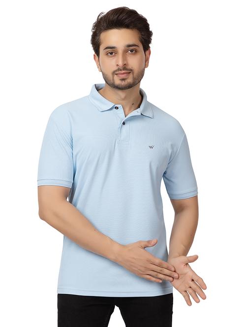 men polo neck solid t-shirt - 21382246 - Standard Image - 0