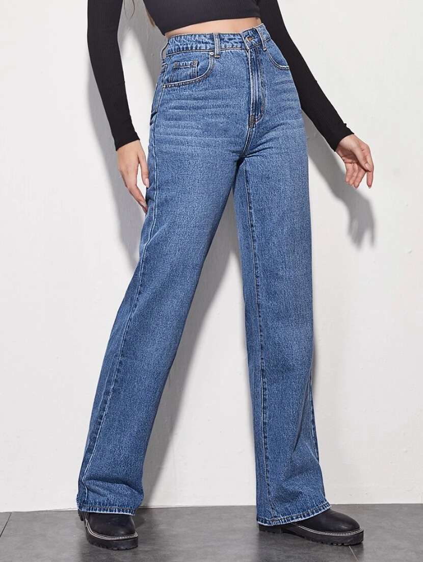 women blue denim jean - 21382257 -  Standard Image - 1
