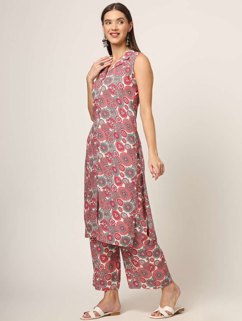 women floral printed kurta palazzo set - 21382401 -  Standard Image - 1