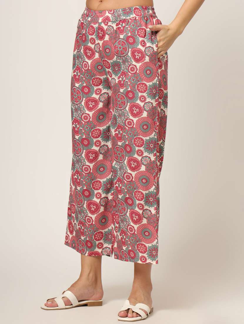 women floral printed kurta palazzo set - 21382401 -  Standard Image - 4
