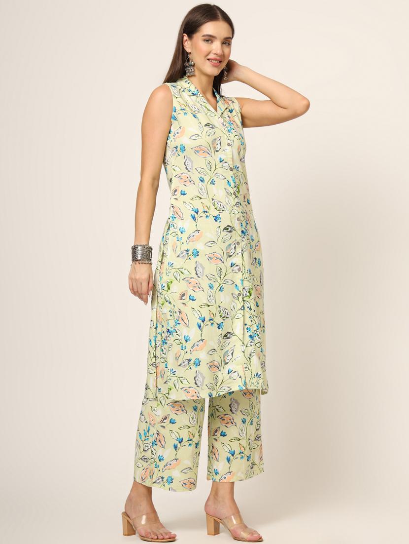 women floral printed kurta palazzo set - 21382402 - Standard Image - 1
