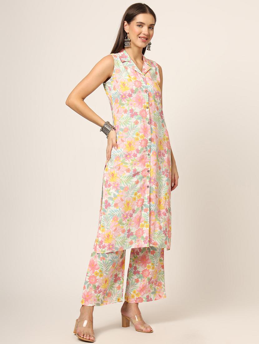 women floral printed kurta pant set - 21382404 -  Standard Image - 1
