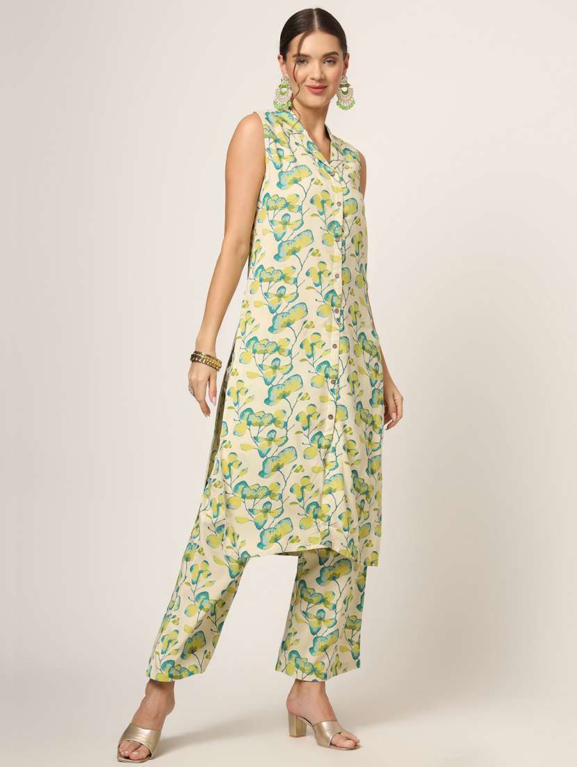 women floral printed kurta palazzo set - 21382407 -  Standard Image - 1