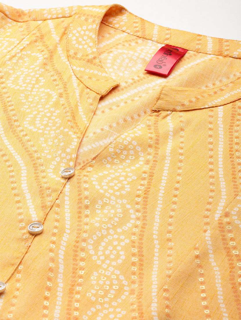 women yellow cotton tiered dress - 21382661 -  Standard Image - 4