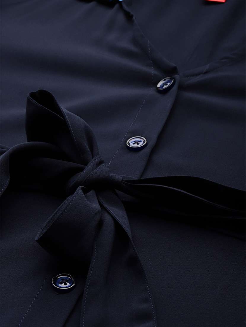 women navy blue viscose shirt dress - 21382671 -  Standard Image - 4