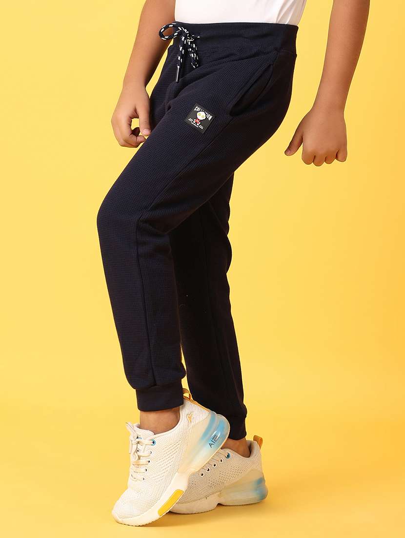 navy blue cotton casual jogger - 21382766 - Standard Image - 1