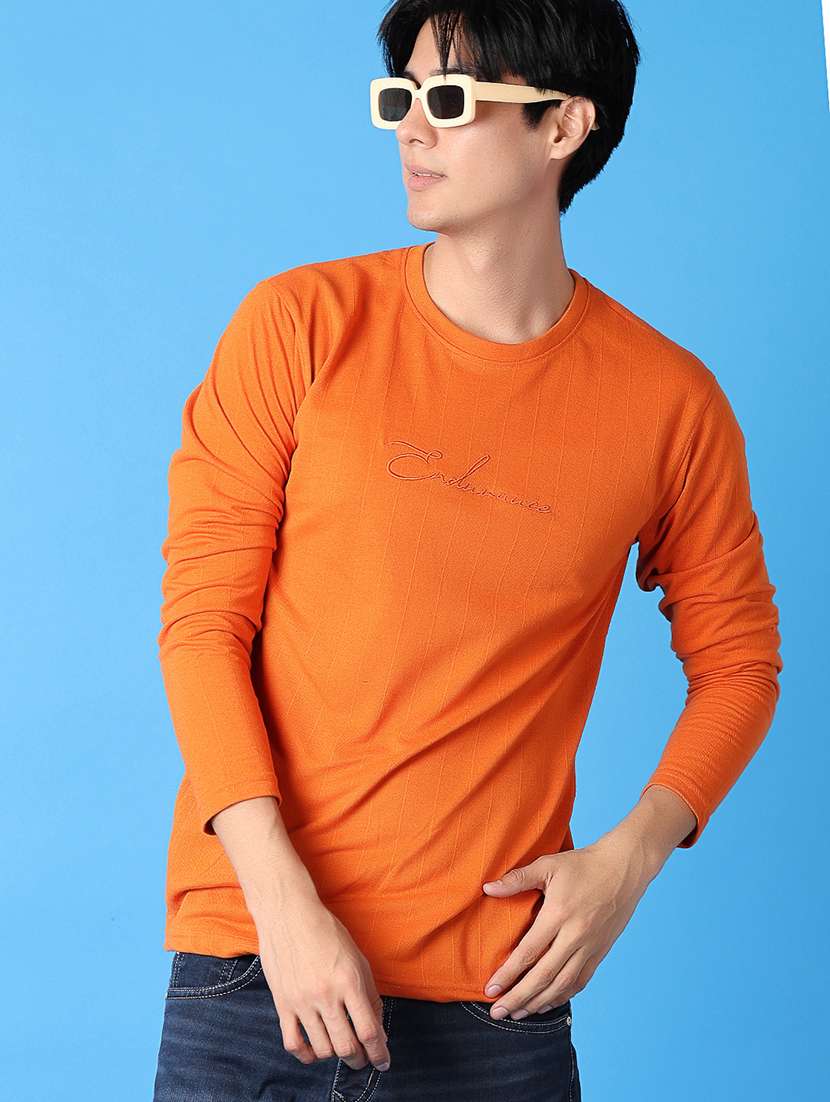 men round neck solid long sleeve t-shirt - 21382797 -  Standard Image - 1