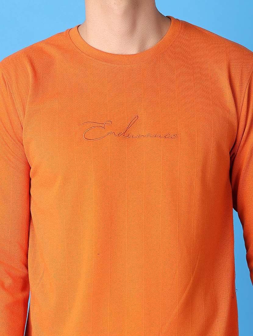 men round neck solid long sleeve t-shirt - 21382797 -  Standard Image - 4