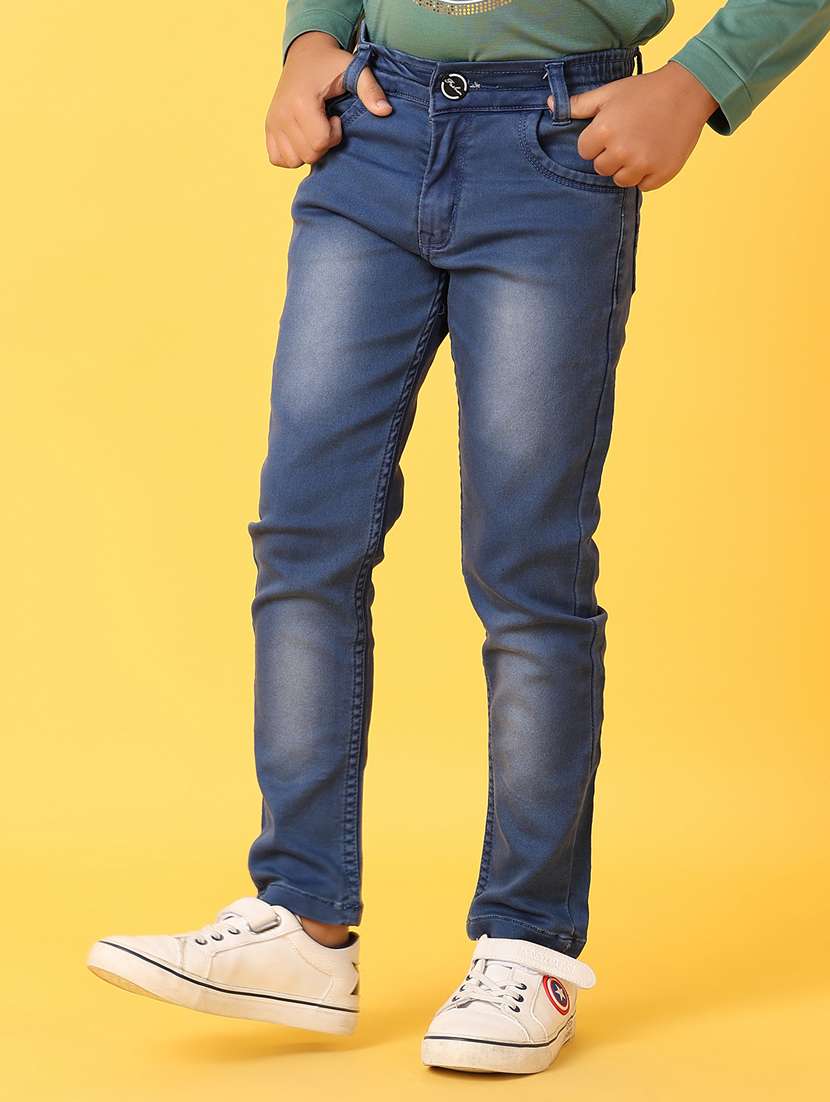 boys blue plain jean - 21382807 -  Standard Image - 1