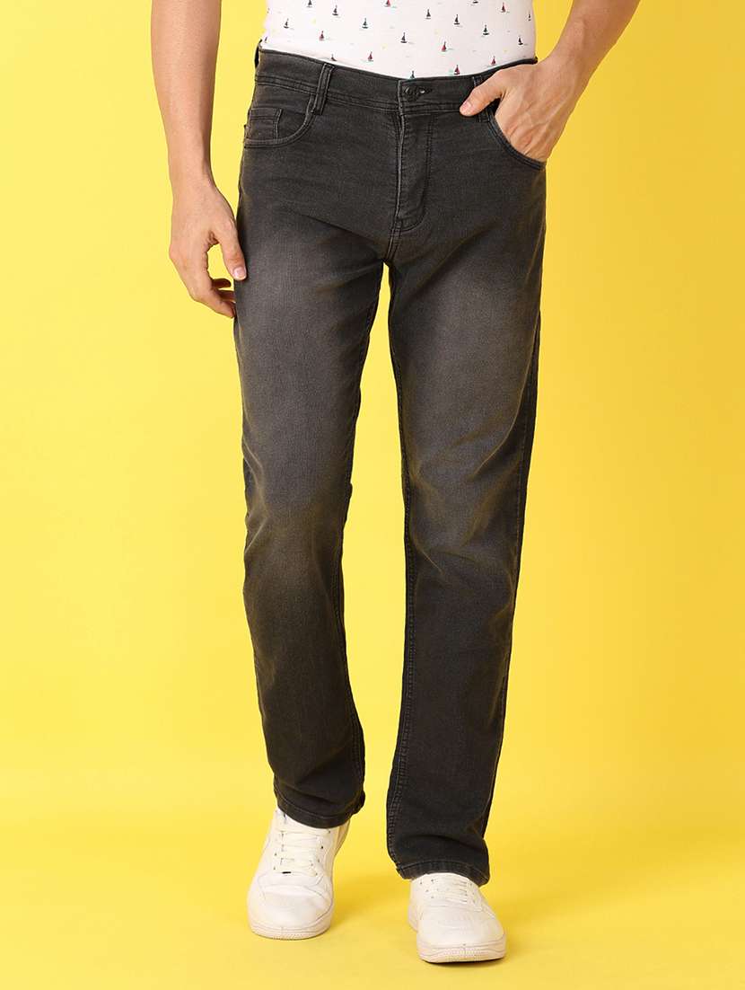 men grey plain jeans