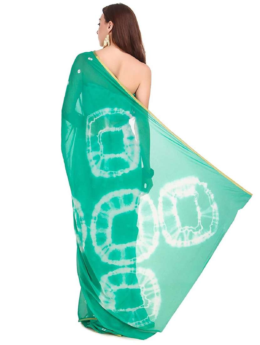 women bandhani printed chiffon saree with blouse - 21383021 -  Standard Image - 1