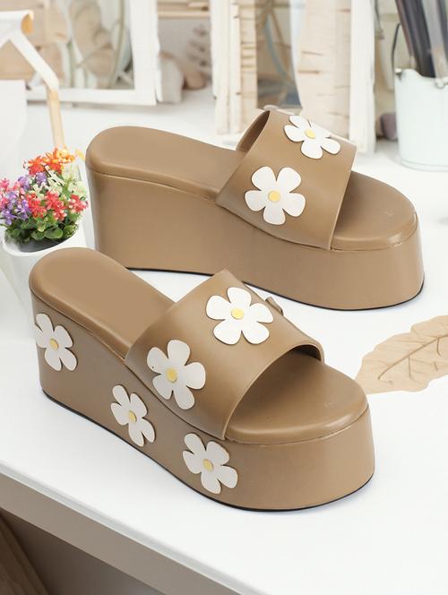 women brown slip on wedges - 21383032 - Standard Image - 0