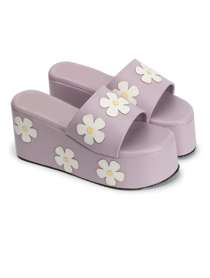 women lavender slip on wedges - 21383035 - Standard Image - 1