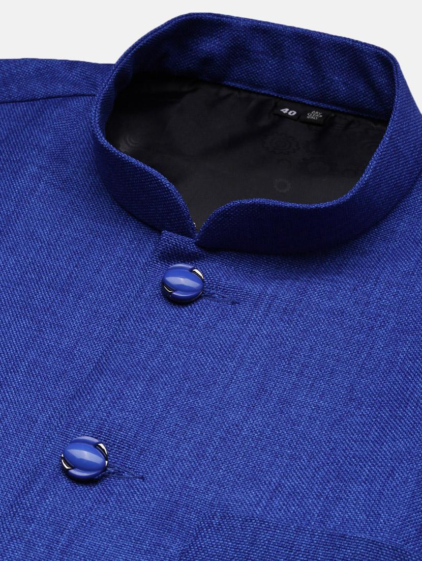 men mandarin neck solid nehru jacket - 21383266 - Standard Image - 6