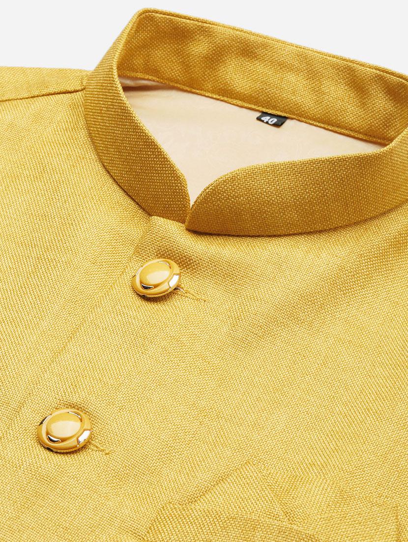 men mandarin neck solid nehru jacket - 21383292 - Standard Image - 6