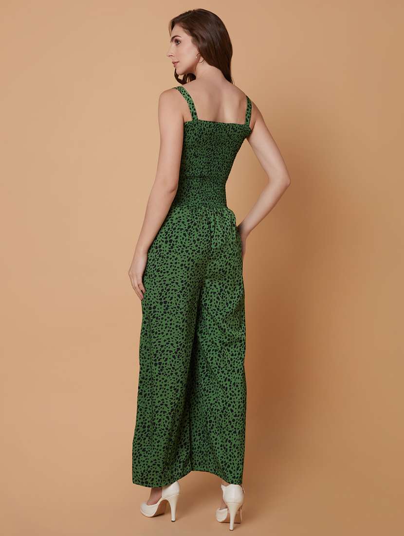 women green full leg jumpsuit with long shrug - 21383310 -  Standard Image - 4