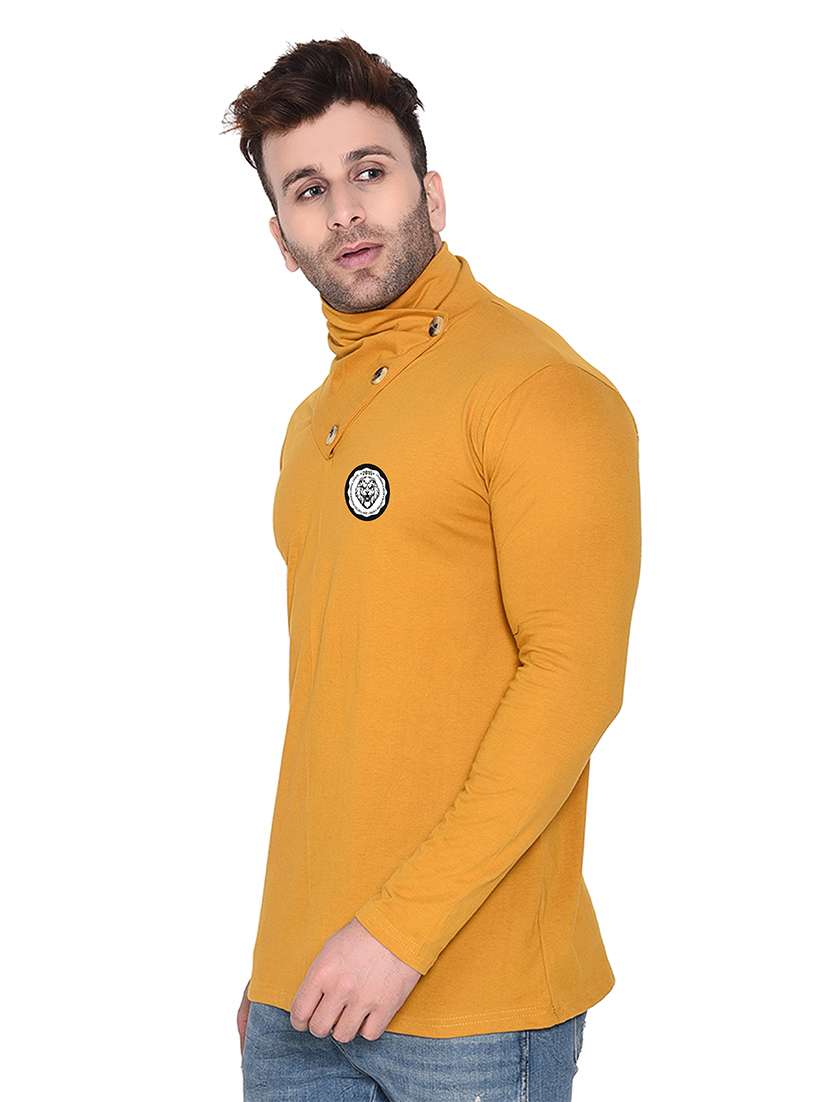 men long sleeved placement print t-shirt - 21383619 -  Standard Image - 1
