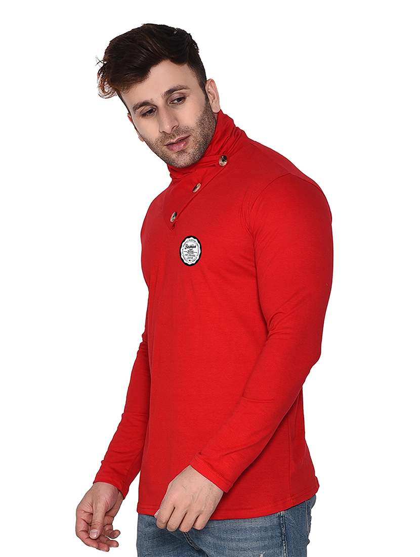 men long sleeved placement print t-shirt - 21383620 -  Standard Image - 1
