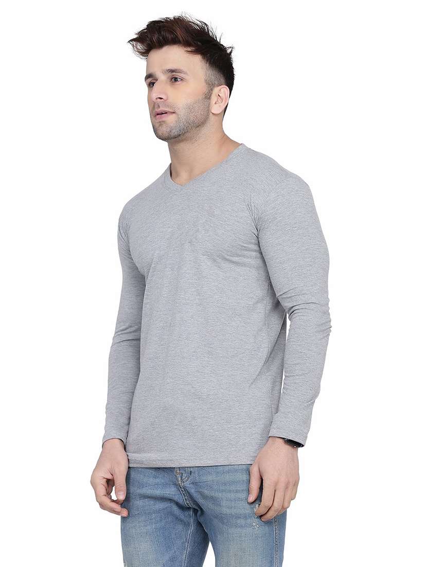 men long sleeved solid t-shirt - 21383645 -  Standard Image - 1