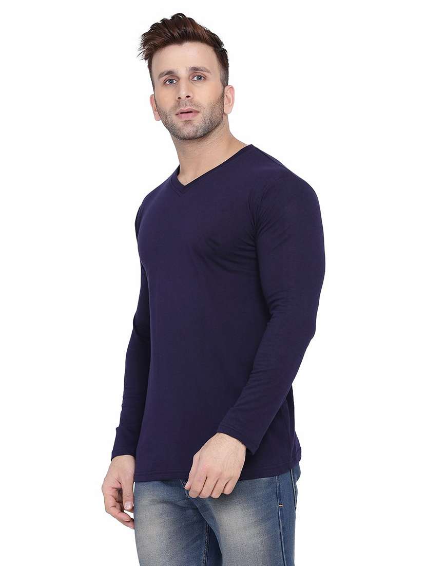 men long sleeved solid t-shirt - 21383652 -  Standard Image - 1