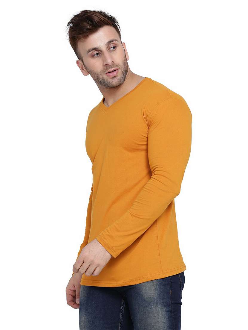 men long sleeved solid t-shirt - 21383654 -  Standard Image - 1
