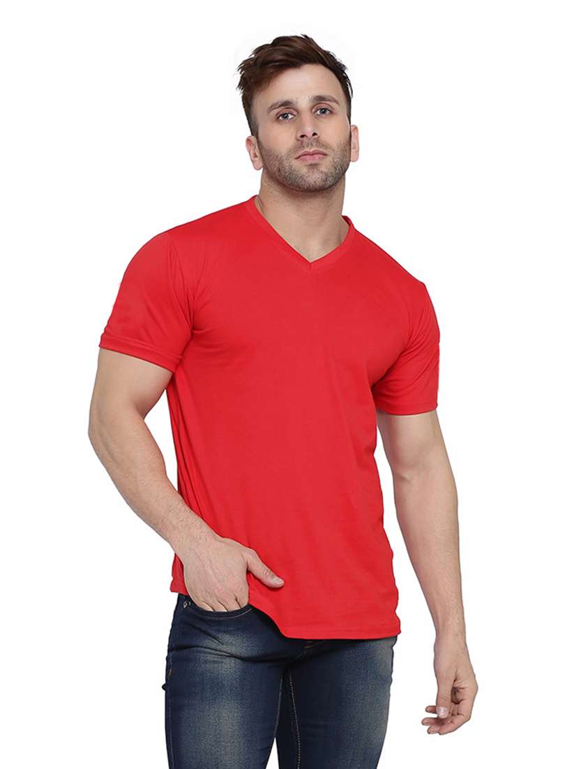 men short sleeved solid t-shirt - 21383688 -  Zoom Image - 0