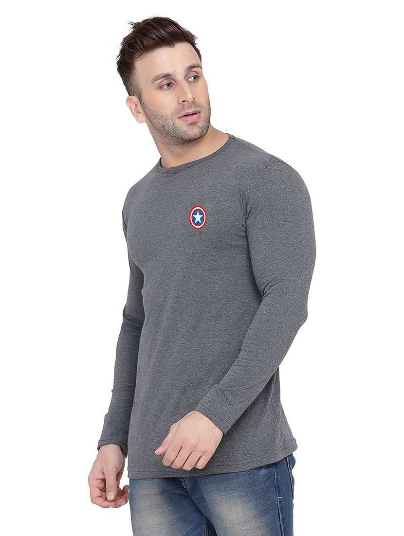 men placement print long sleeve t-shirt - 21383948 -  Standard Image - 1