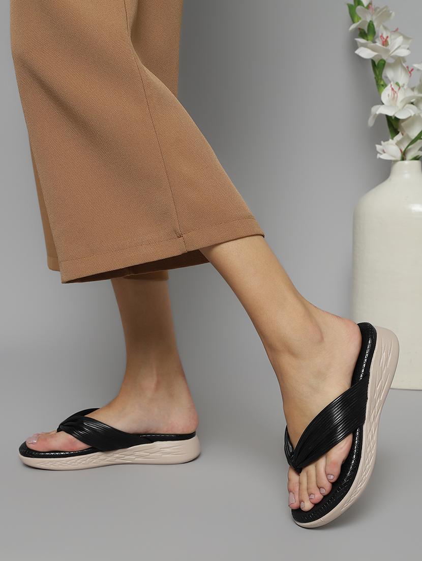 women black slip on sandal - 21384938 - Standard Image - 1