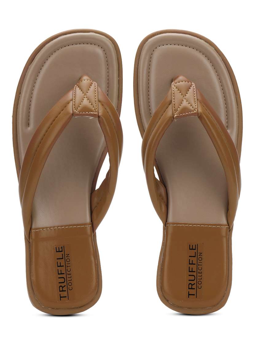 women khaki slip on sandal - 21384942 -  Standard Image - 4